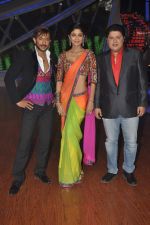 Shilpa Shetty, Sajid Khan, Terence Lewis on location of Nach Baliye 6 in Filmistan, Mumbai on 17th Dec 2013